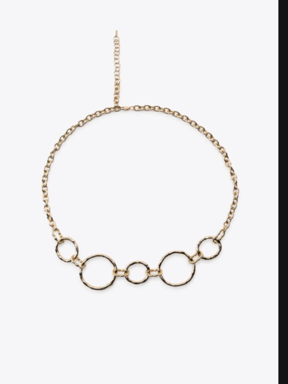 Zara Gold Chain Belt with Interlocking Circle Links